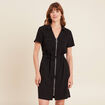 Robe courte manches courtes noir femme