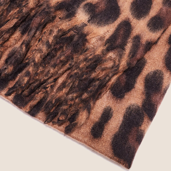 echarpe a franges taupe femme Écharpe à franges taupe femme