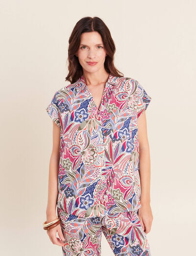 Chemise sans manches mauve femme