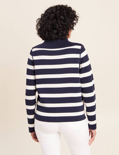 Veste r&eacute;versible en maille bleu femme