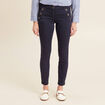 Pantalon ajusté 7/8ème bleu marine femme
