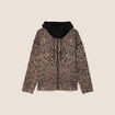 Sweat r&eacute;versible &agrave; capuche vert kaki femme