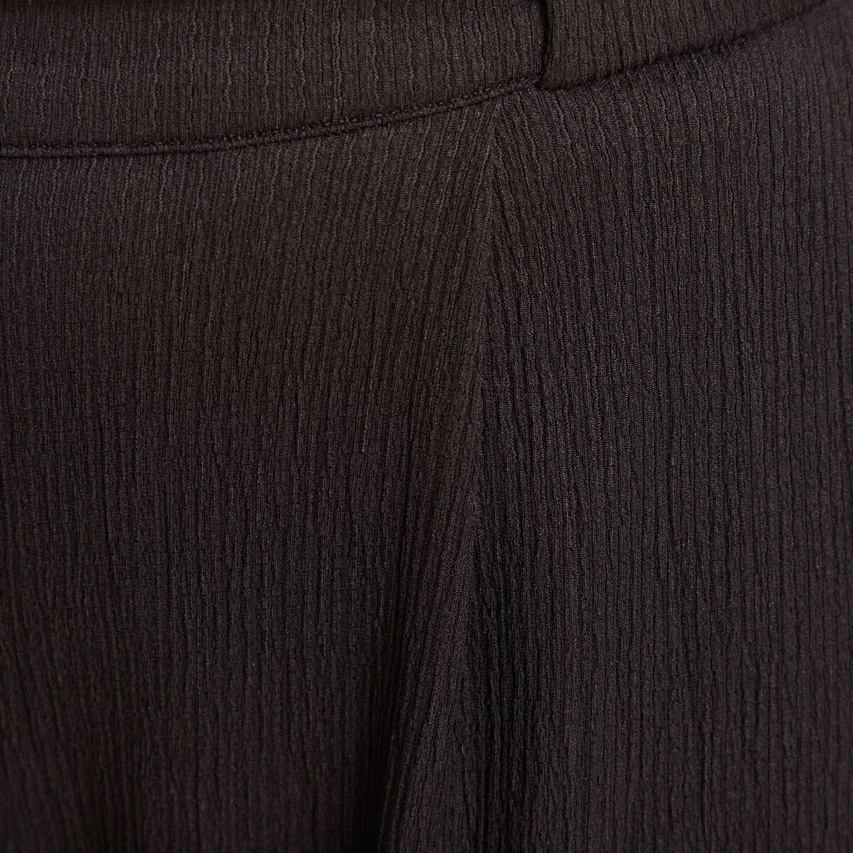 Pantalon large taille haute noir femme