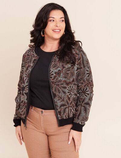 Gilet r&eacute;versible esprit bomber noir femme