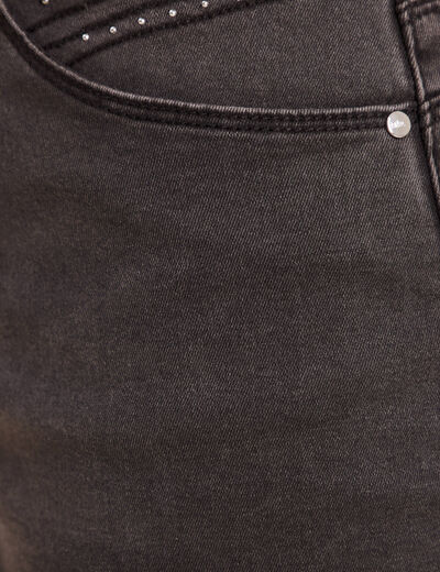 Jean large 7/8ème denim gris femme