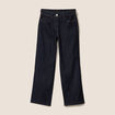 Jean large 7/8ème taille haute denim brut femme