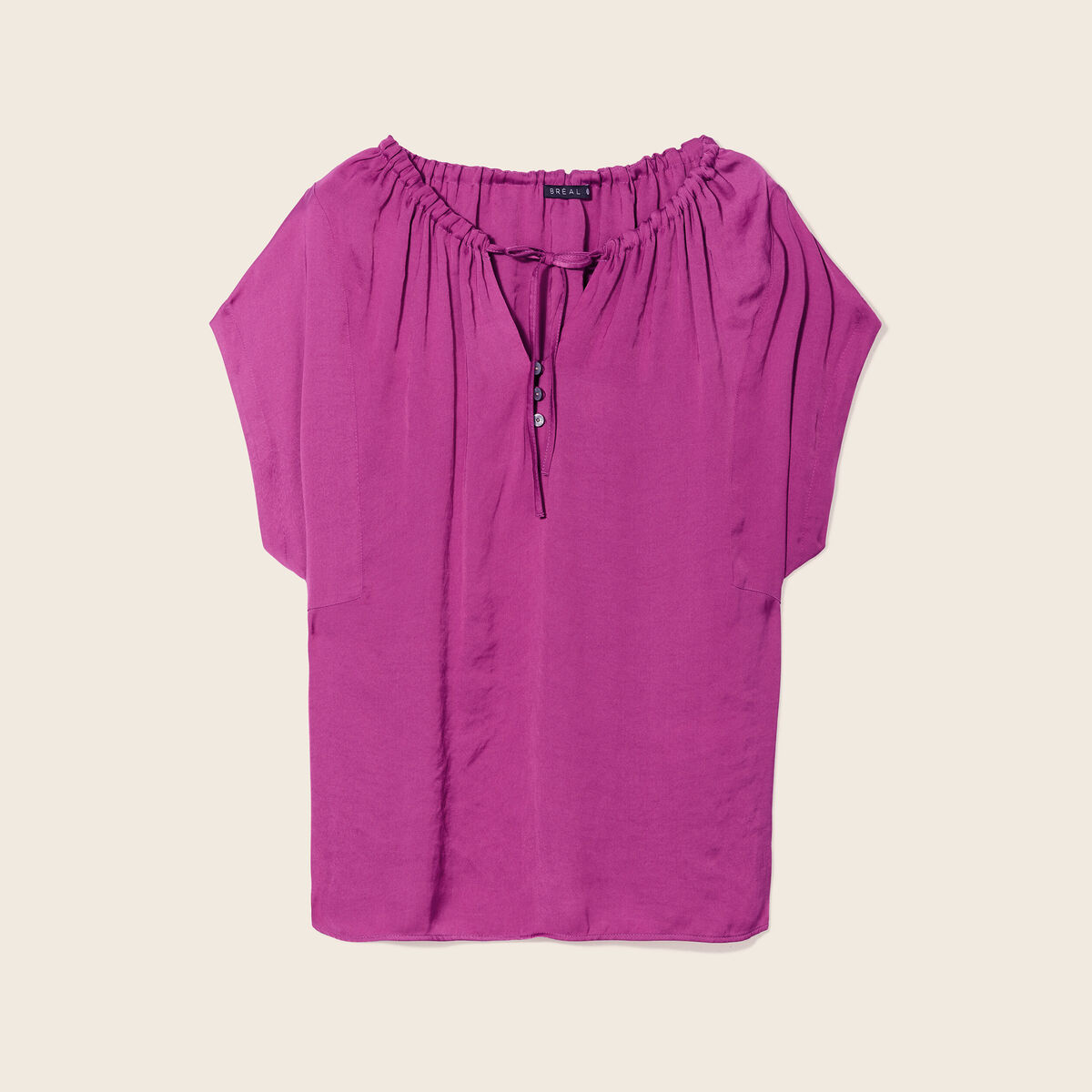 Blouse manches courtes violet femme