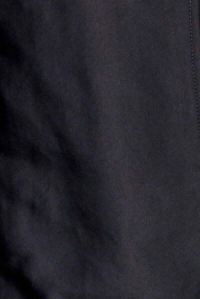 Parka droite à capuche noir femme