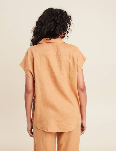 Chemise sans manches beige femme