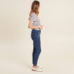 Jean ajusté 7/8ème à pont denim double stone femme