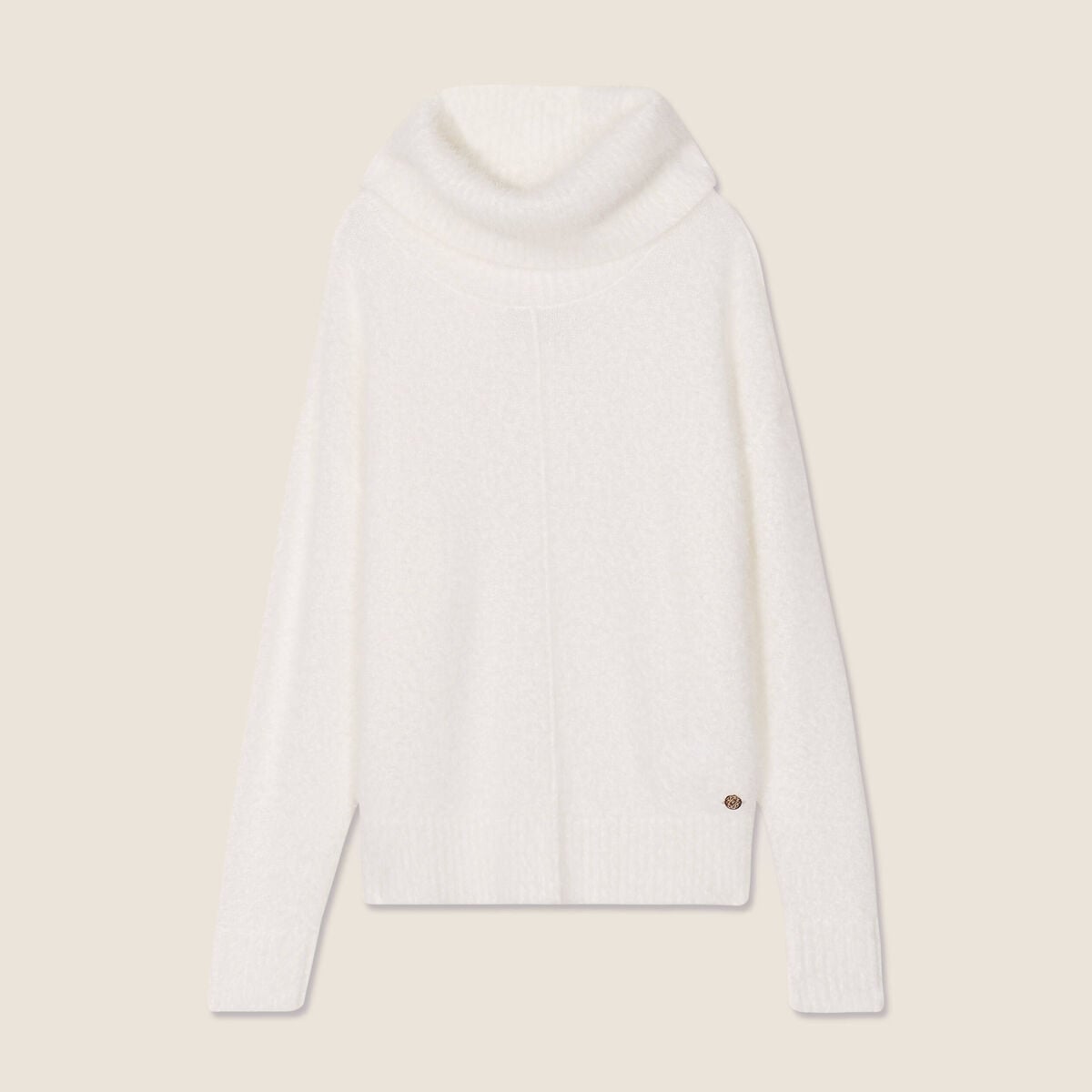Pull manches longues ecru femme