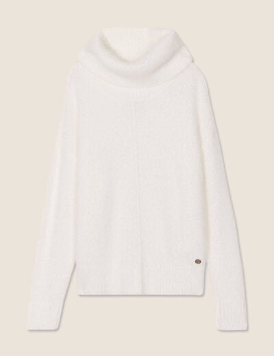 Pull manches longues ecru femme