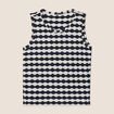 Débardeur cintré sans manches bleu marine femme