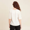 Blouse manches 3/4 ecru femme
