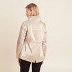 Parka courte m&eacute;tallis&eacute;e beige femme