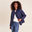 Doudoune l&eacute;g&egrave;re matelass&eacute;e bleu marine femme