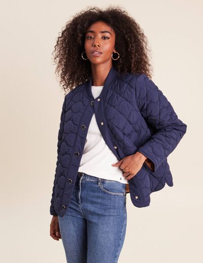 Doudoune l&eacute;g&egrave;re matelass&eacute;e bleu marine femme