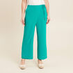 Pantalon flou avec pan vert émeraude femme