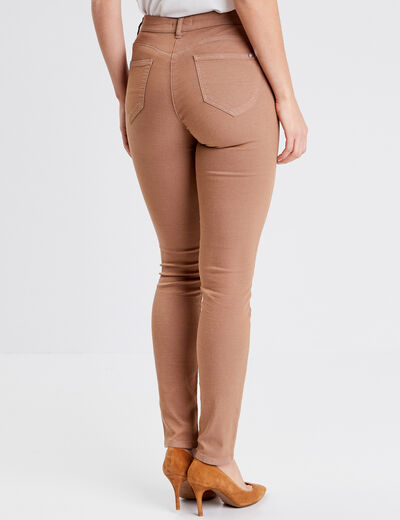 Pantalon léger taille standard long marron femme