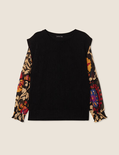 T-shirt manches longues noir femme