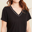 T-shirt manches courtes noir femme