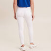 Jean ajusté taille standard 7/8ème blanc femme