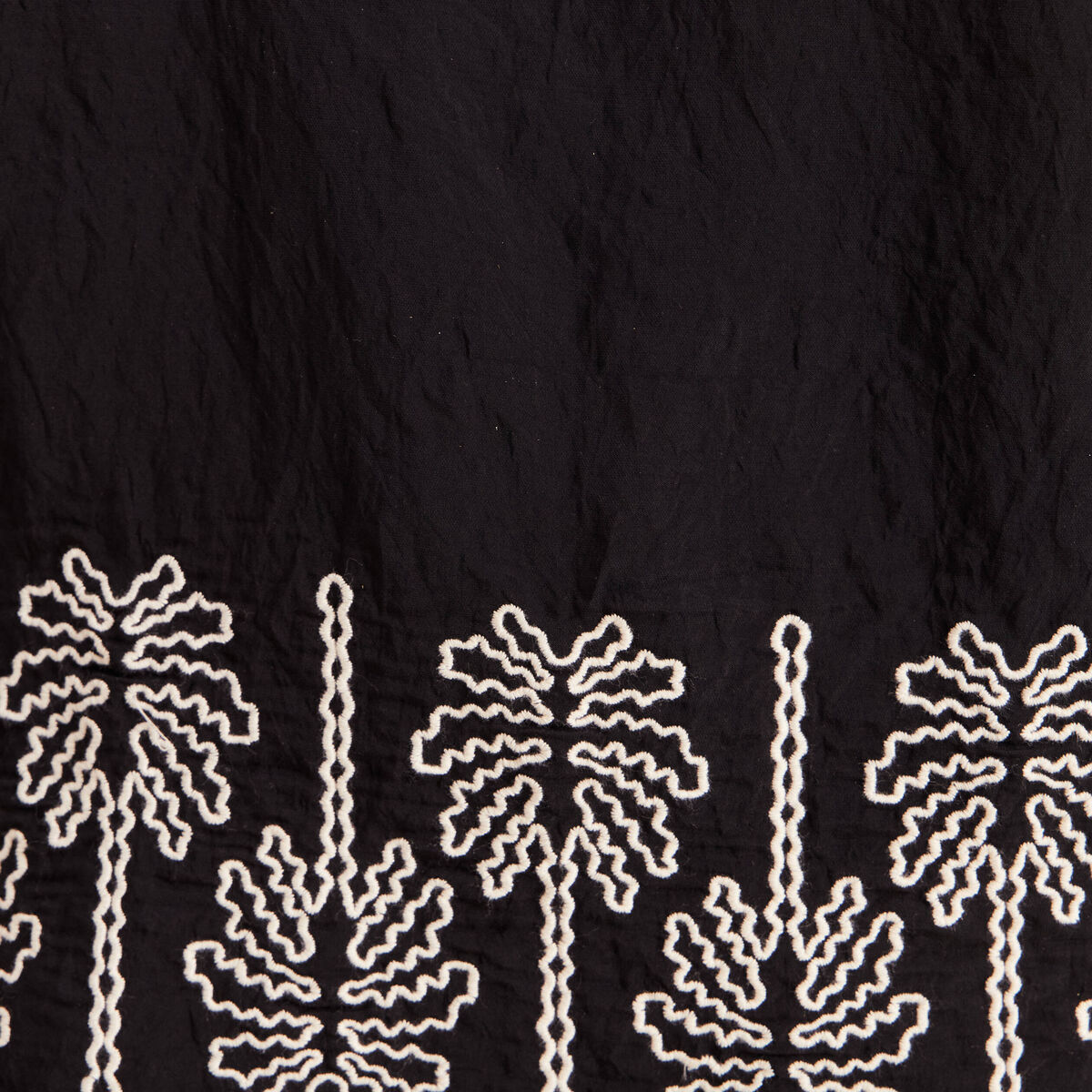 Blouse droite courte manches coudes noir femme