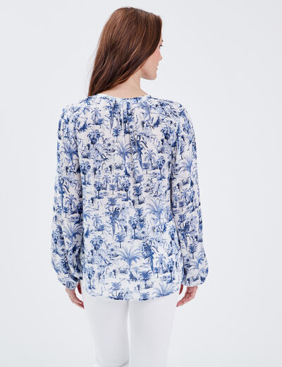 Chemise manches longues blanc femme