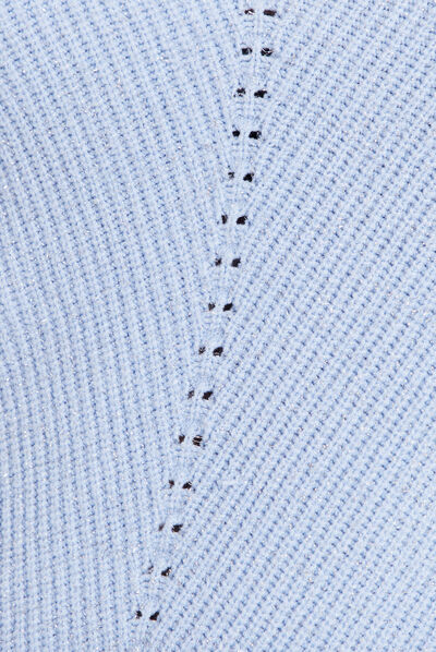 Pull manches longues bleu clair femme