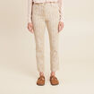 Pantalon 7/8ème taille haute beige femme