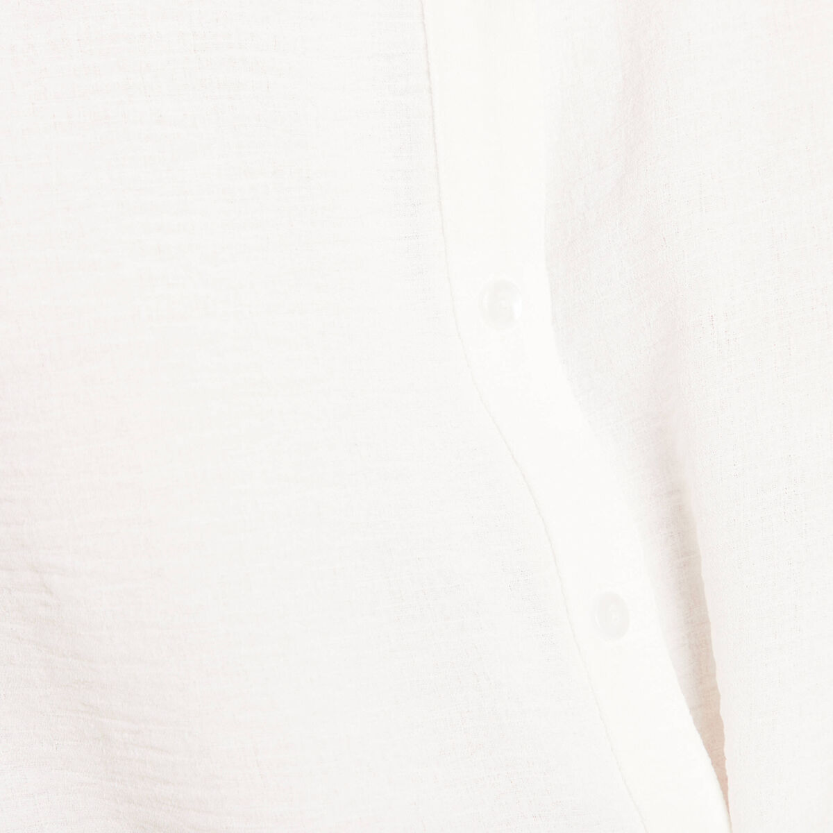 Chemise manches courtes fluide ecru femme