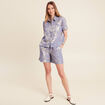 Short taille haute bleu lavande femme
