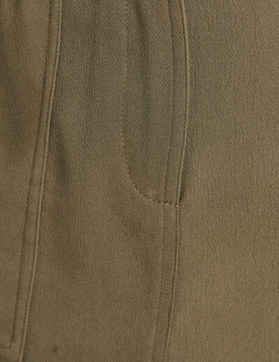 Jupe longue droite vert kaki femme