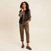 Blouse manches longues vert kaki femme