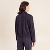 Veste doubl&eacute;e bleu fonc&eacute; femme