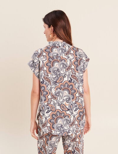 Chemise sans manches marron femme