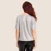 T-shirt manches courtes couleur argent femme