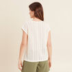 T-shirt manches courtes ecru femme