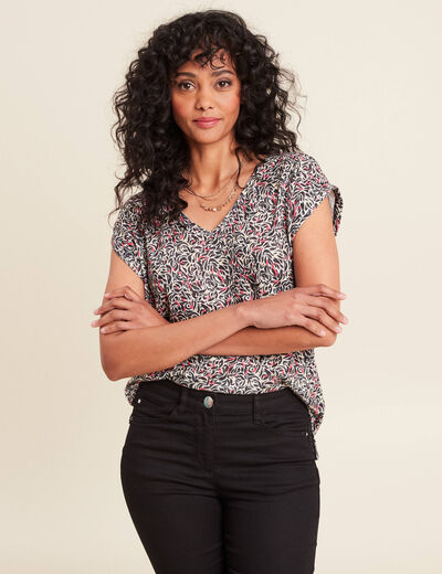 T-shirt manches courtes jaune citron femme