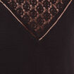 Blouse droite manches longues dentelle noir femme