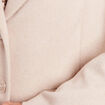 Manteau droit à capuche creme femme