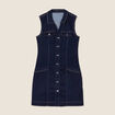 Robe droite en jean denim brut femme