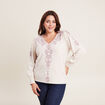 T-shirt manches longues creme femme
