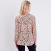 Blouse manches longues orange corail femme
