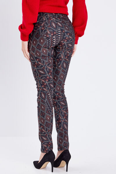 Pantalon ajusté blanc femme