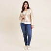Veste esprit motard zippée couleur or femme