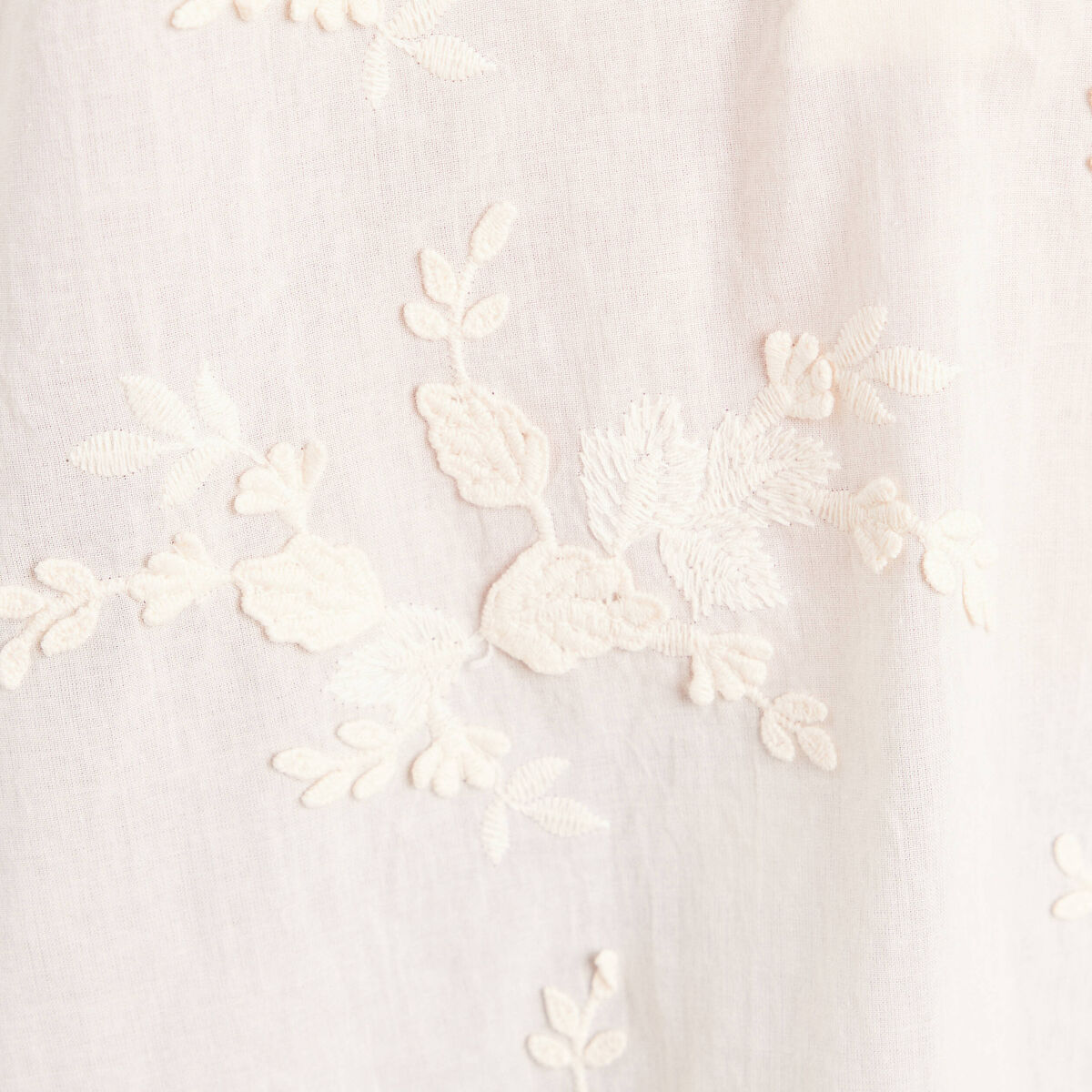 Blouse ample manches longues fluide ecru femme