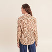 Chemise ajust&eacute;e manches longues marron femme