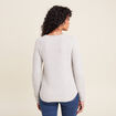 Pull manches longues gris clair femme