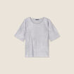T-shirt manches courtes couleur argent femme